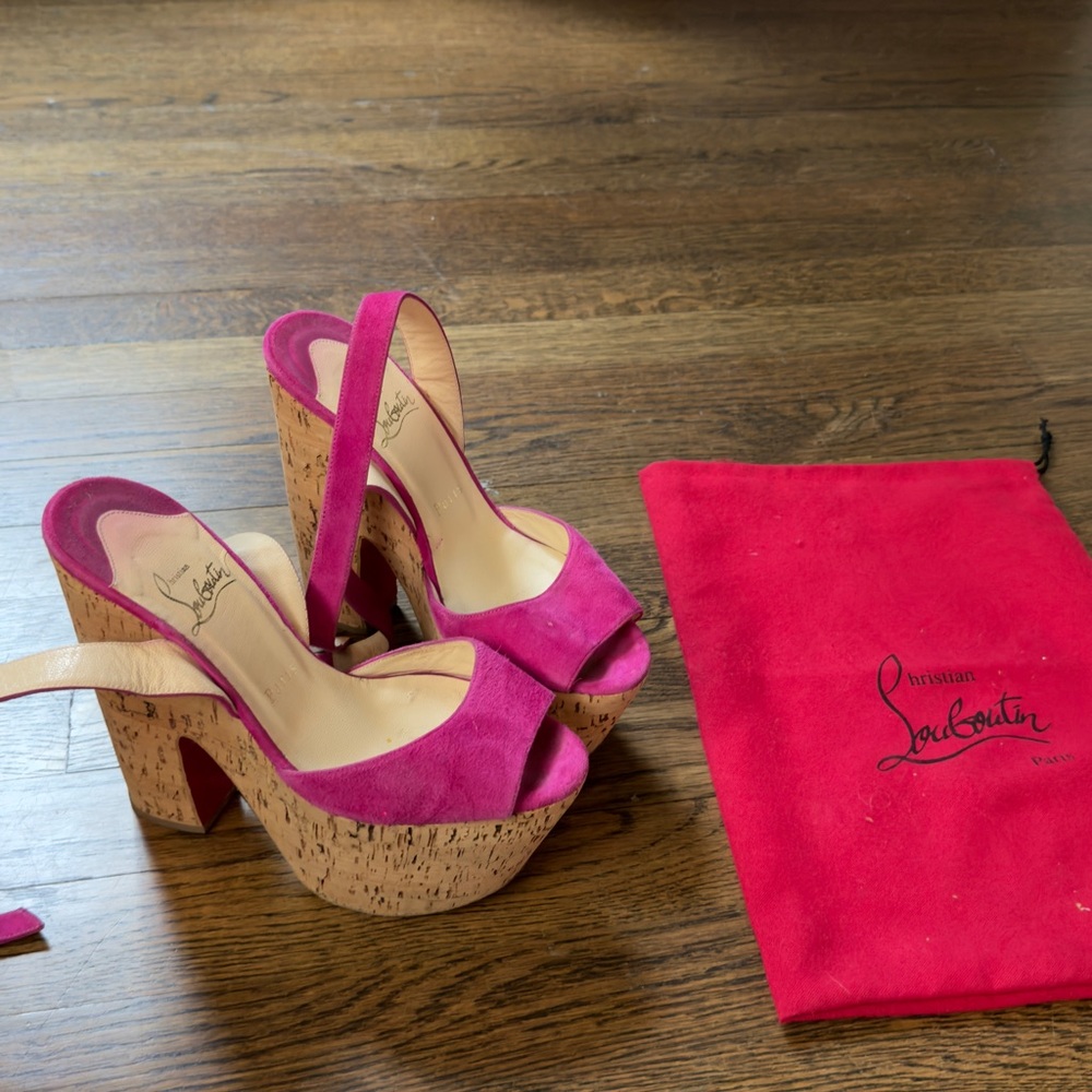 Christian Louboutin Fuchsia Wedges